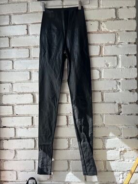 WILFRED FREE PLEATHER DARIA High-Waist Black Faux Leather Women’s leggings XXS